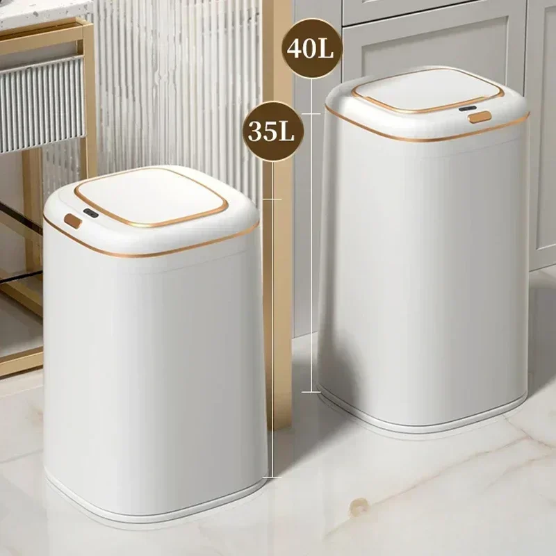 Home Bathroom Trash Can - 20/35/40L Smart Trash Can Large Capacity