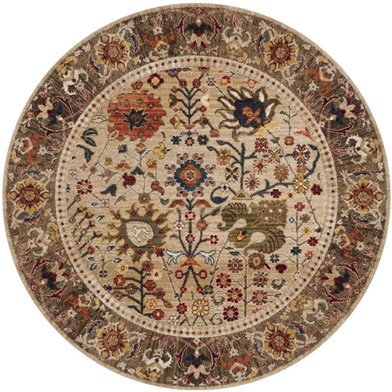 Home Bathroom Floor Mats - Retro Round Boho Living Room Carpet