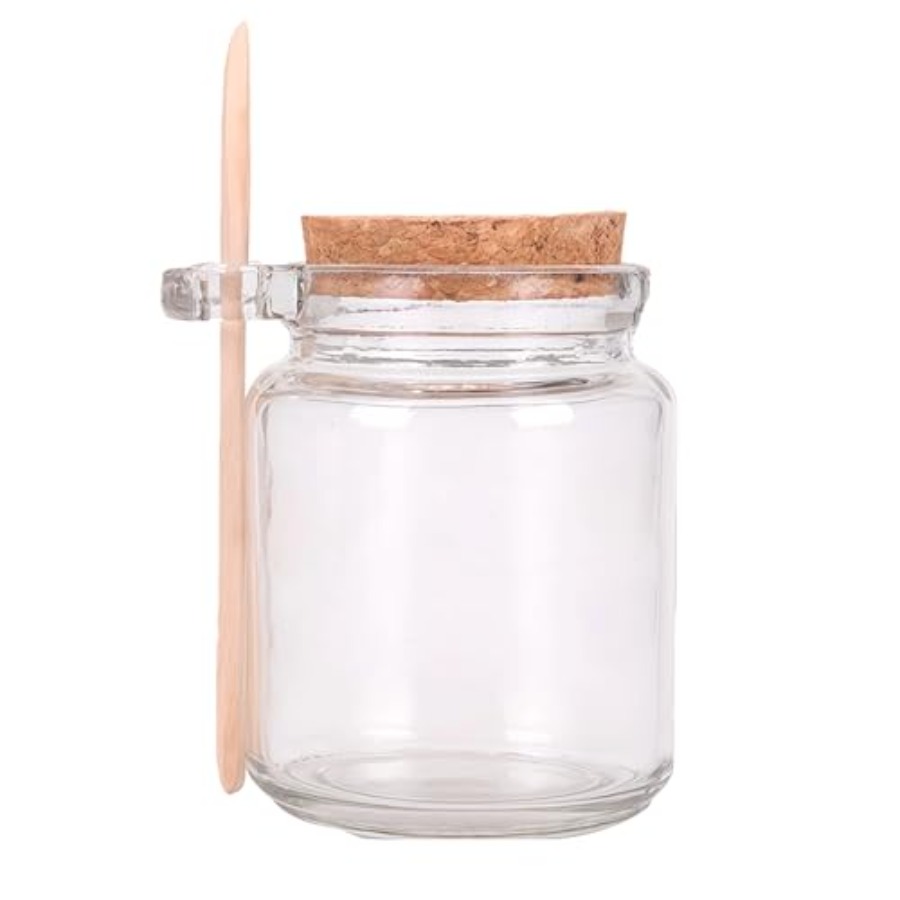 Bath Salts Jar - 1Pcs 250ml/8.3oz Empty Clear Glass Storage