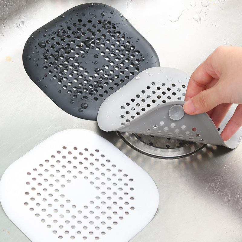 Drain Hair Catcher - Large Silicone Drain Sticker Universal Floor