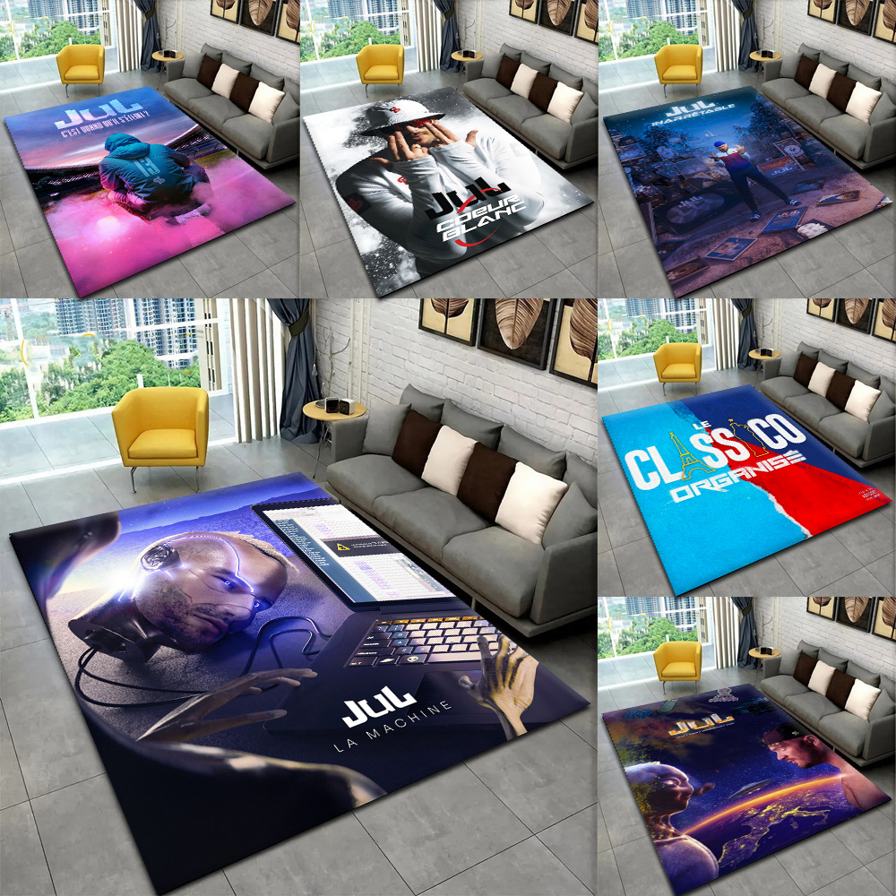 Home Bathroom Floor Mats - J-Jul Rapper Music Album Cover Carpet