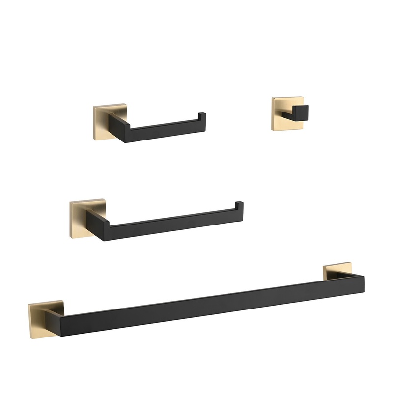 Home Hardware Bathroom Sinks - 4-Piece Bathroom Hardware Set, Modern Wall