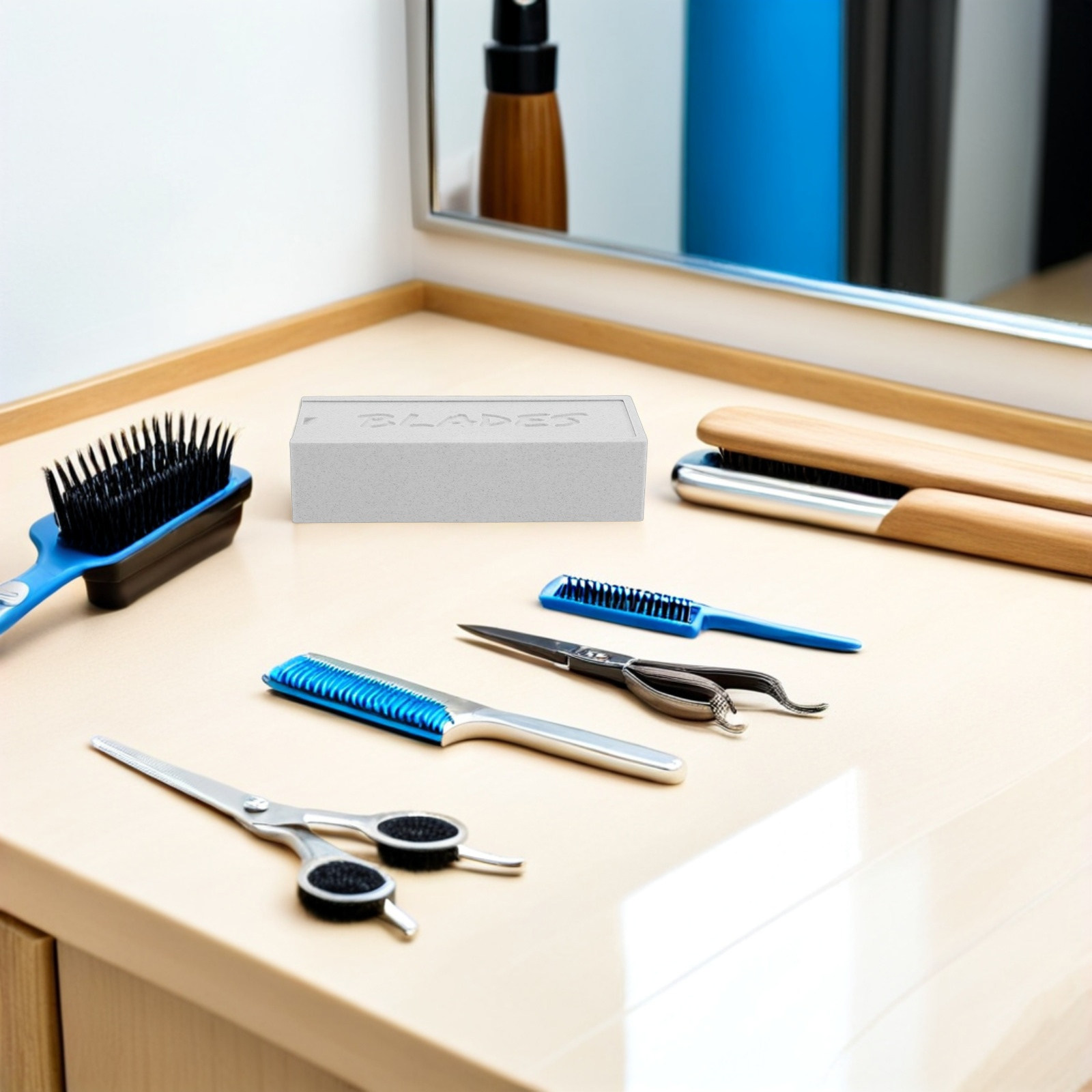 Home One Bathroom Accessories - White Double Compartment Clipper Blade Storage