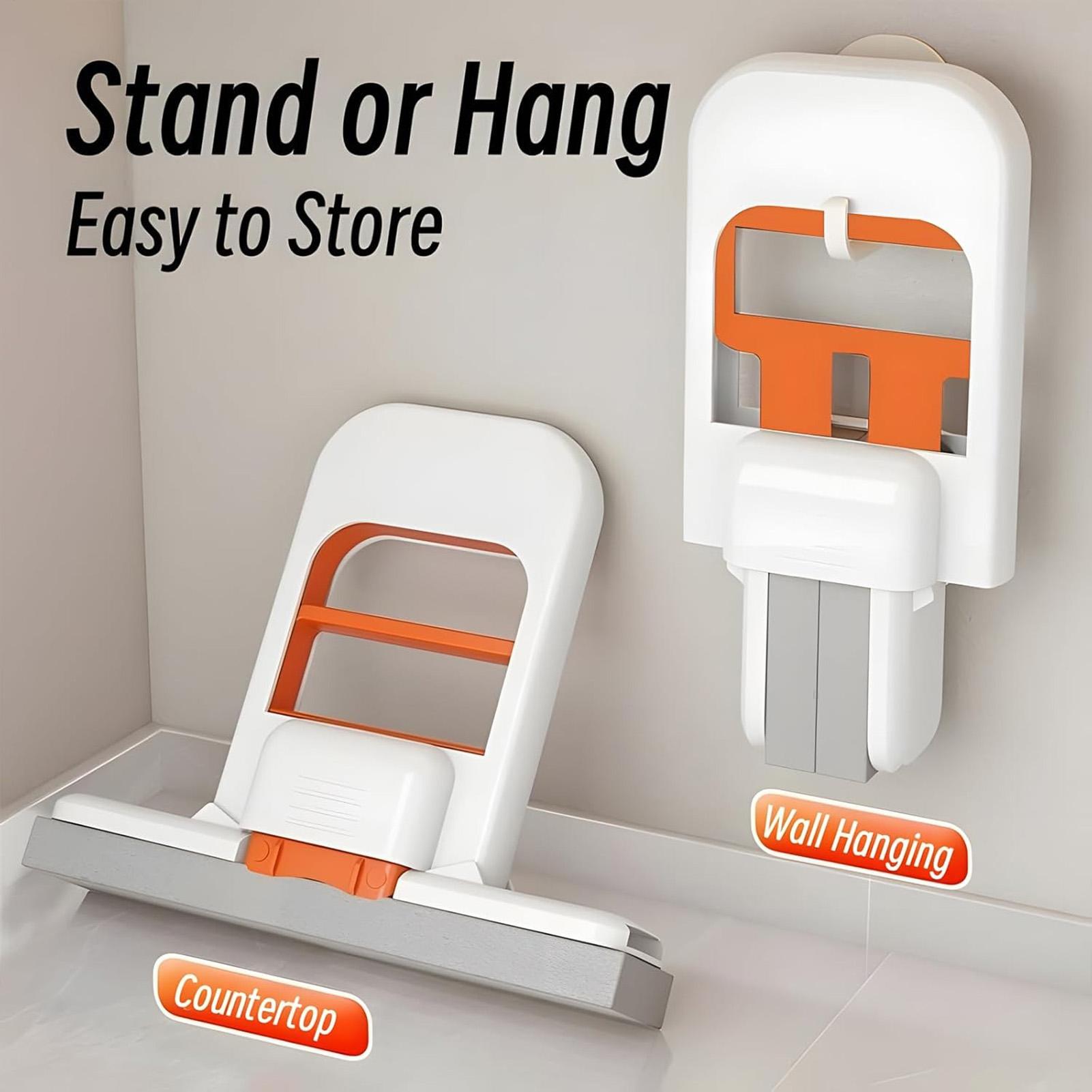 Home Kitchen Bathroom Cleaning - Self-Squeezing Desktop Mop Handheld Sponge Mop