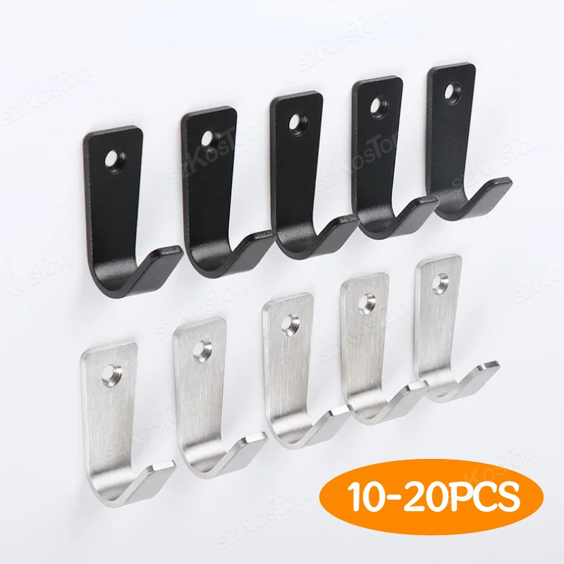 Home Bathroom Supplies - 10-20Pcs J-Shaped Single Hole Coat Hook