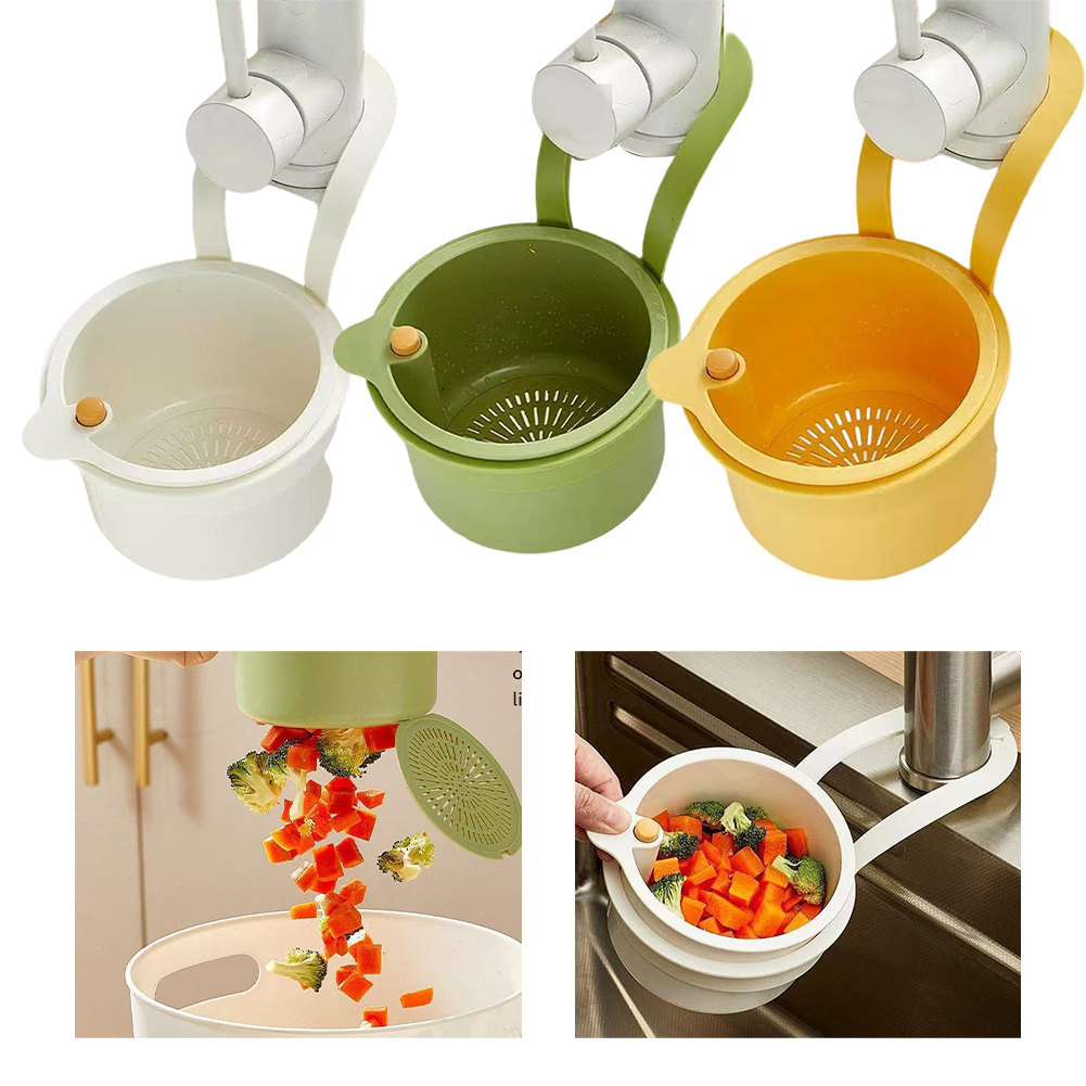 Home Bathroom Sink - 1Pc Press-Type Drain Basket: Food Strainer