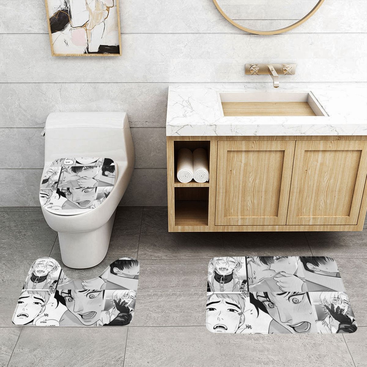 Home Goods Bathroom Sets - The Good Yaoi Boys 3 Pcs