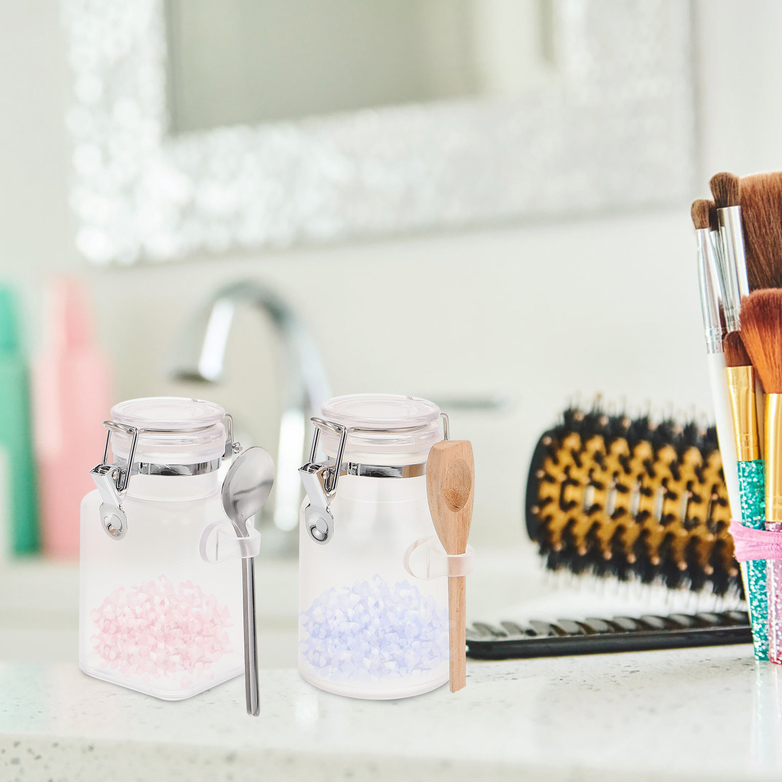 Bath Salts Jar - 2Sets Bath Salt Sealed Storage Jars
