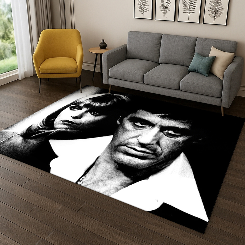 Home Bathroom Movie - 3D Scarface Classic Movie Tony Carpet