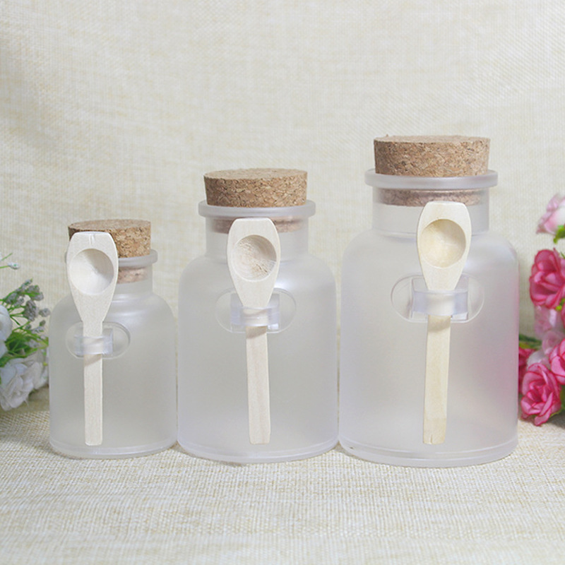 Bath Salts Jar - 100g 200g 300g Matte Plastic Bath