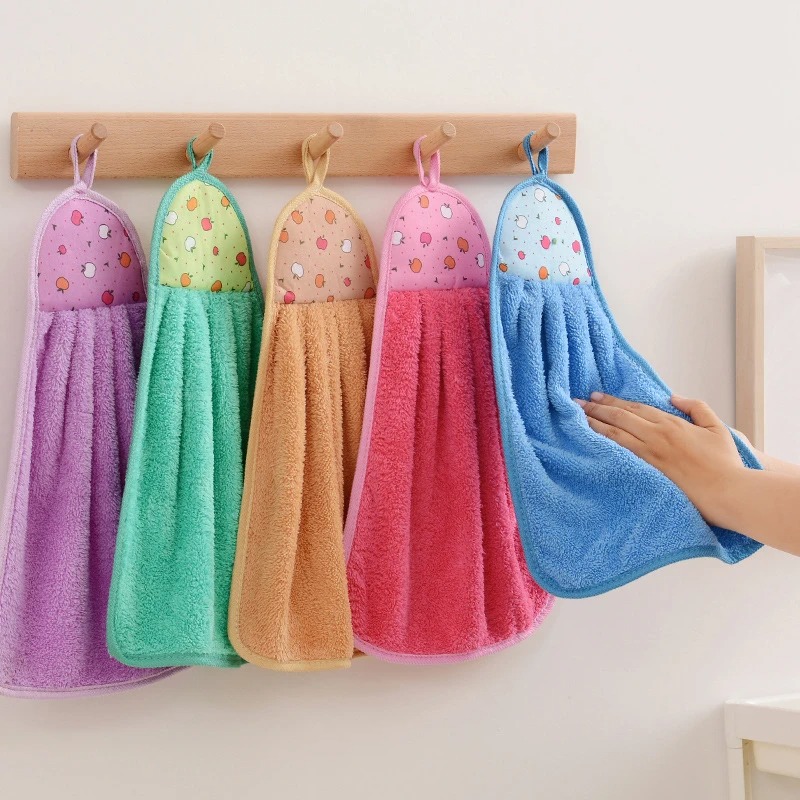 4pcs 20*32cm Small Hand Towels - Home Kitchen Bathroom Cleaning ulasan dan harga