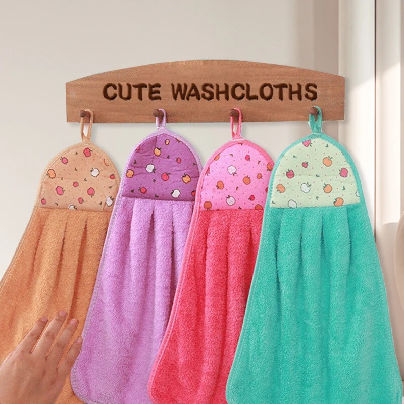 4pcs 20*32cm Small Hand Towels - Home Kitchen Bathroom Cleaning ulasan dan harga