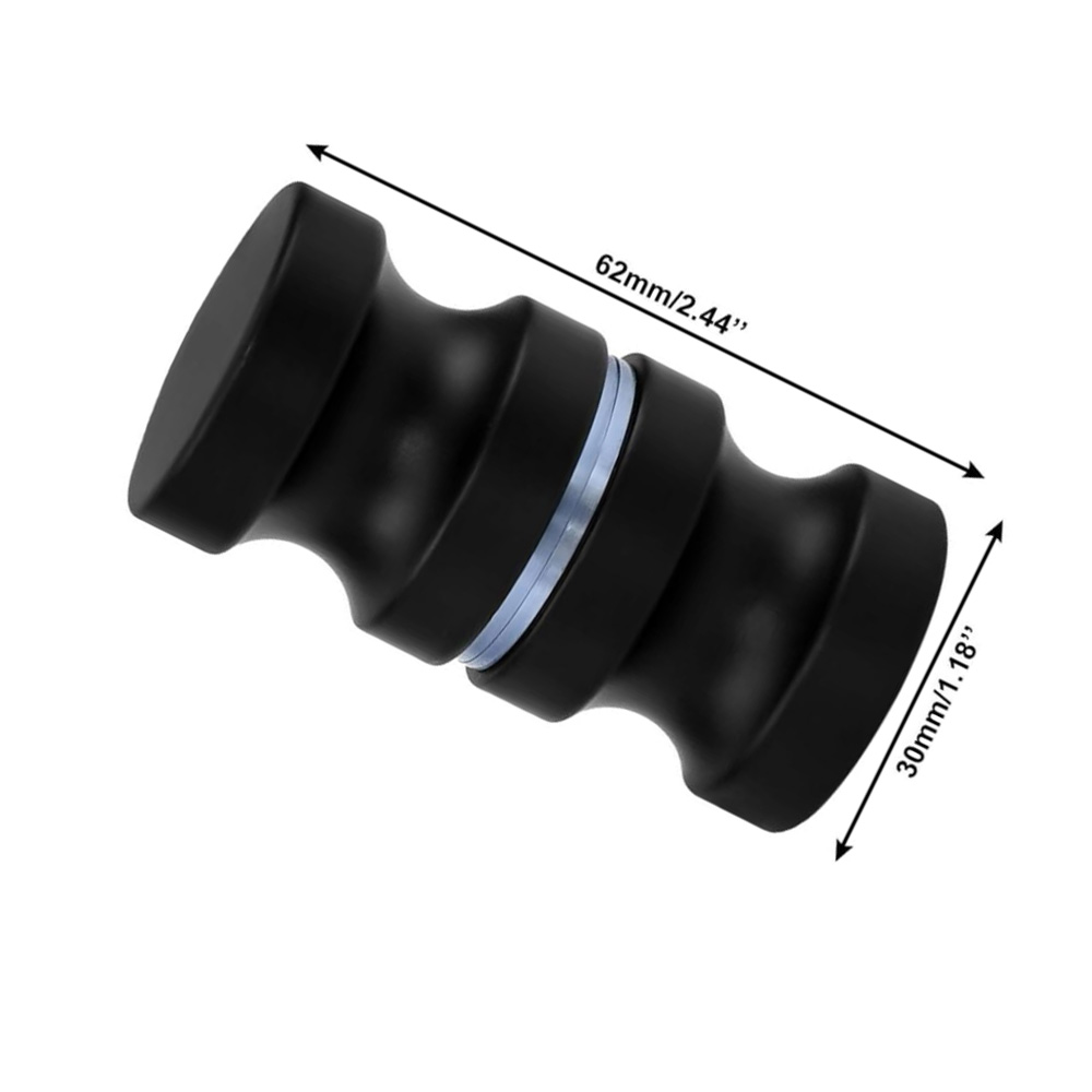 Aluminum Glass Door Knob Black - Home Bathroom Hardware ulasan dan harga