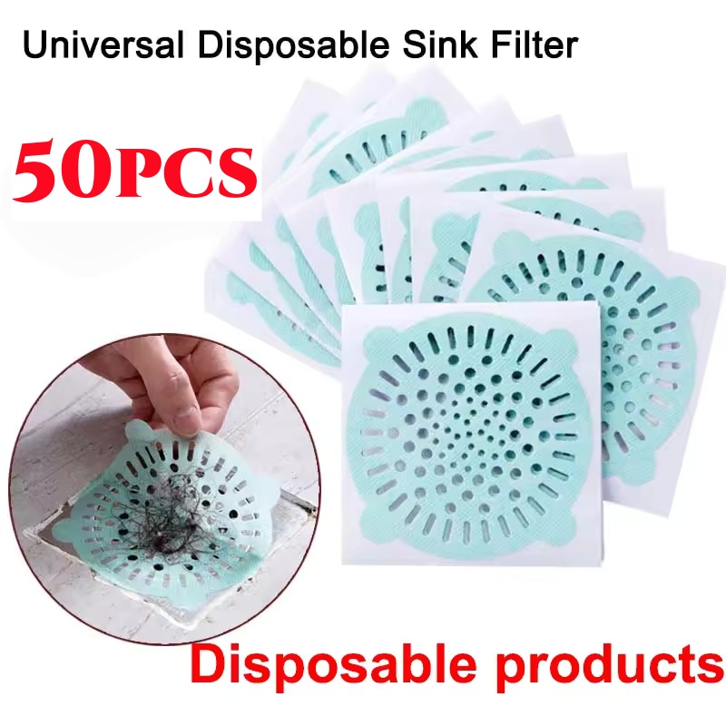 50pcs 10x10cm Disposable Floor - Drain Hair Catcher ulasan dan harga
