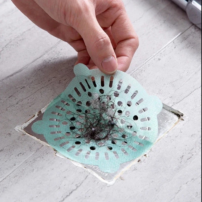 50pcs 10x10cm Disposable Floor - Drain Hair Catcher ulasan dan harga