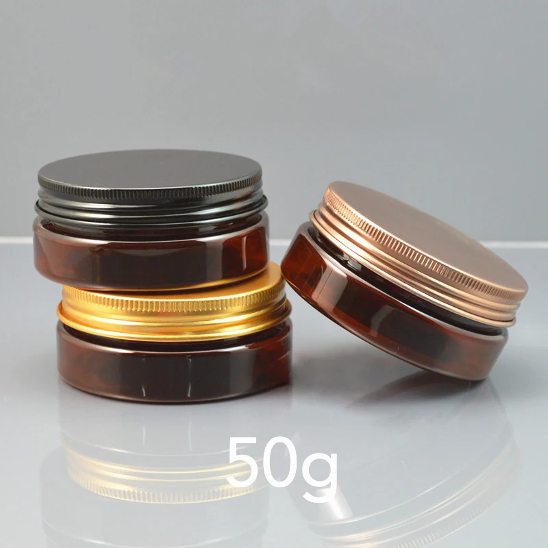 50g Brown Plastic Jar Empty Ti - Bath Salts Jar ulasan dan harga