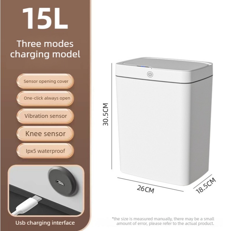 New Arrival Touchless USB Rech - Home Bathroom Trash Can ulasan dan harga