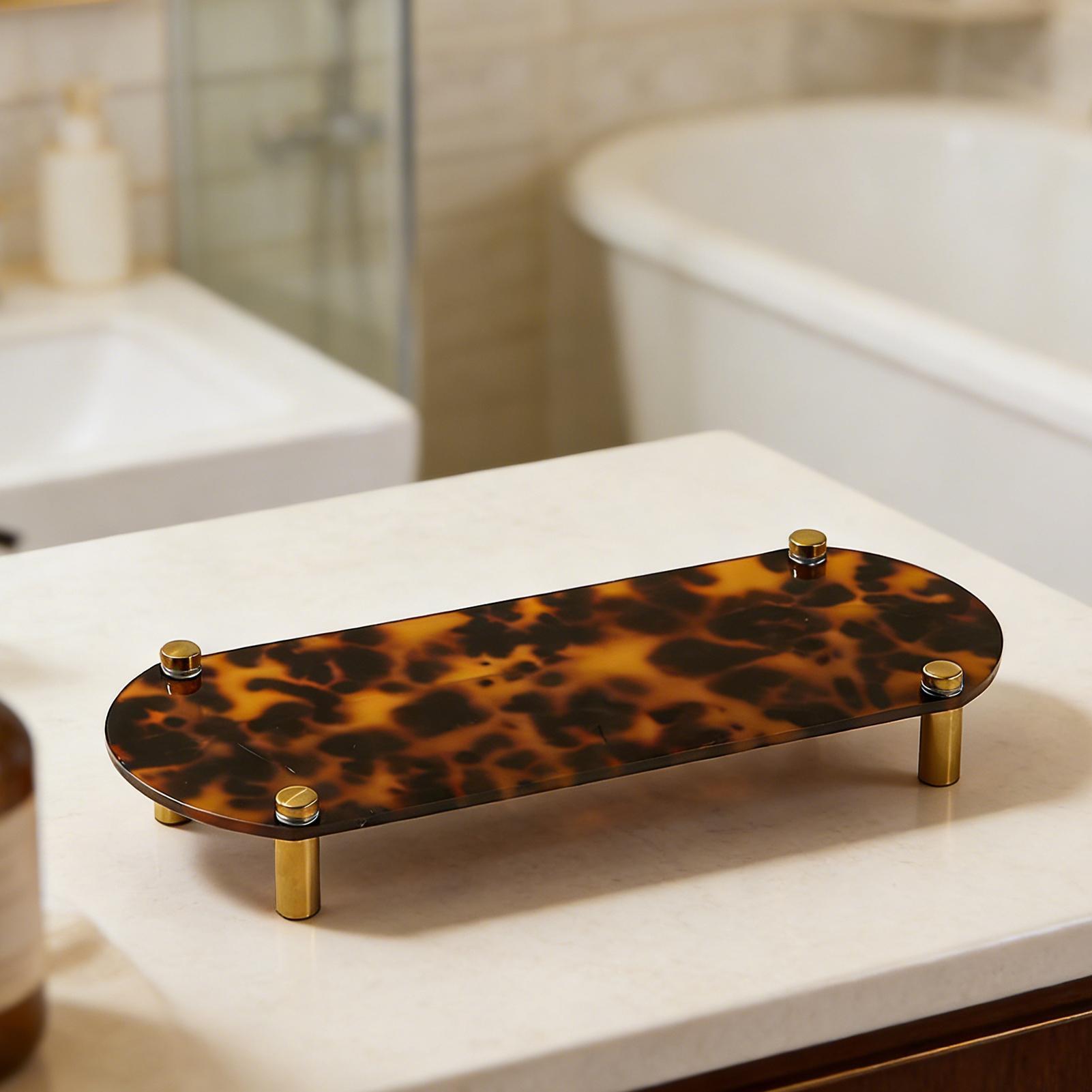 Bathroom Counter Tray Tortoise - Home Bathroom Sink ulasan dan harga