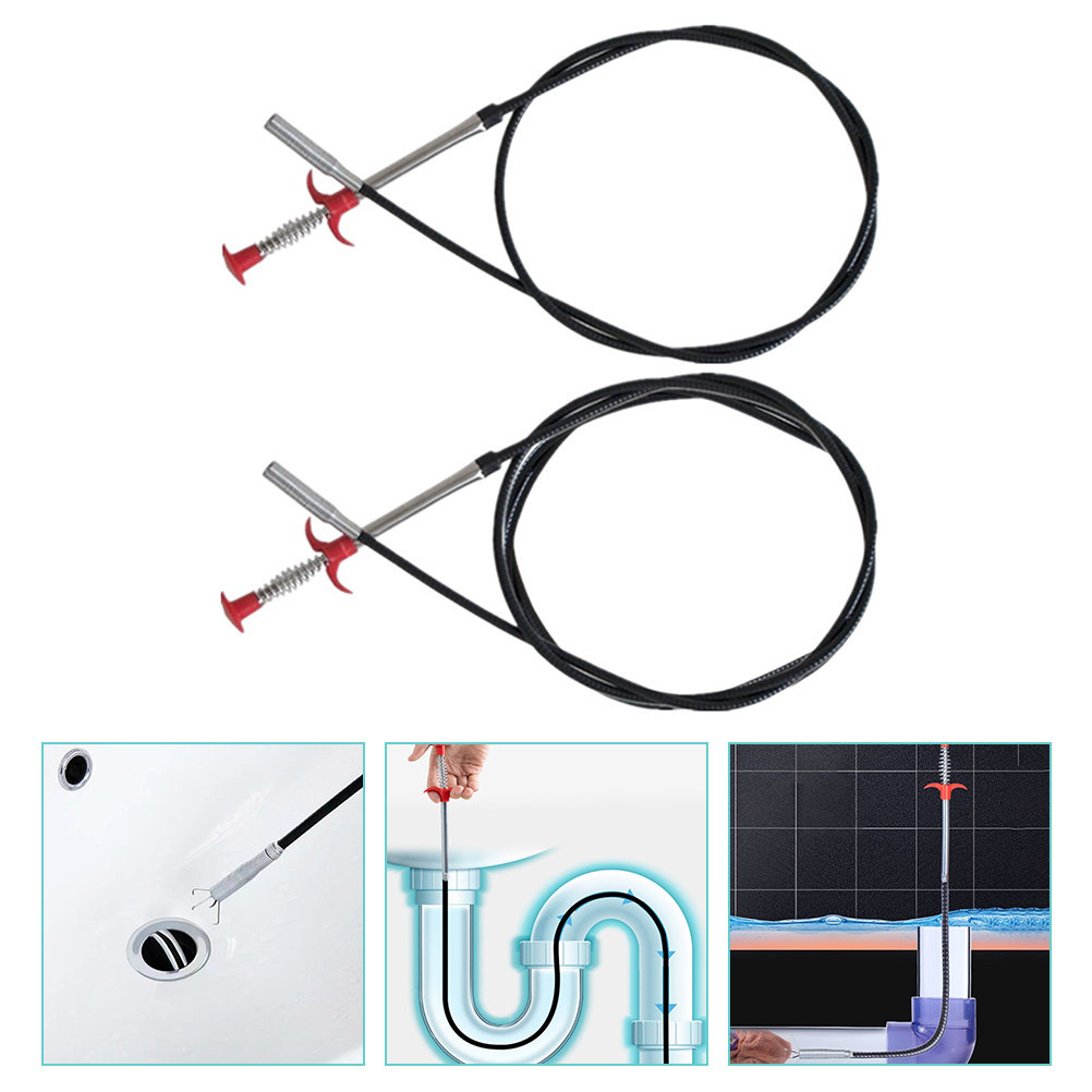 2Pcs Bendable Drain Cleaning T - Drain Hair Catcher ulasan dan harga