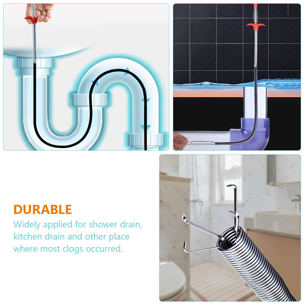 2Pcs Bendable Drain Cleaning T - Drain Hair Catcher ulasan dan harga
