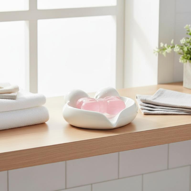 Cute Bow Heart Shaped Ceramic  - Home Bathroom Sink ulasan dan harga