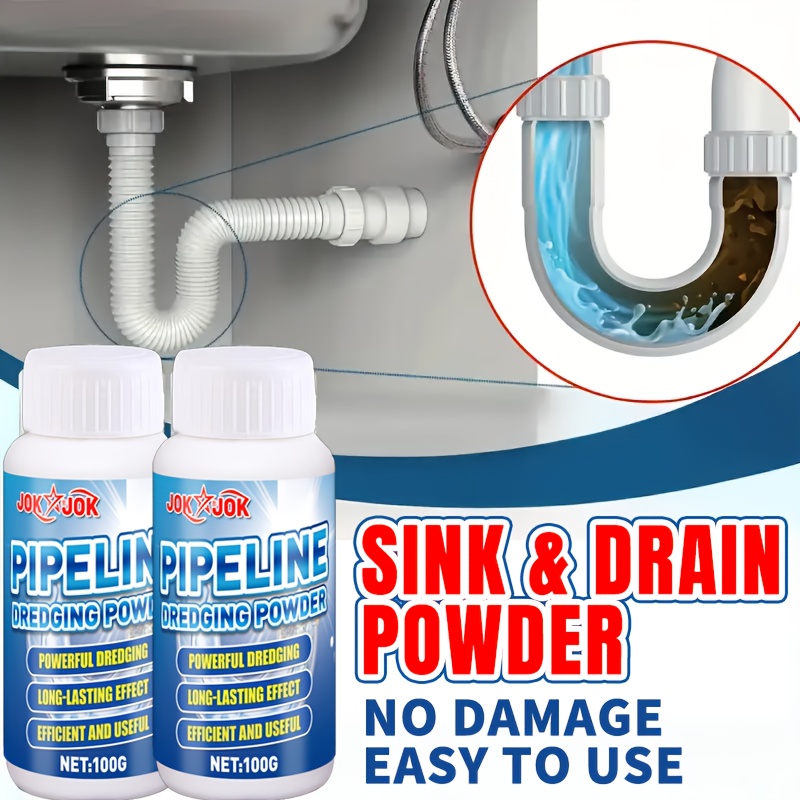 Powerful Drain Cleaner Powder, - Home Kitchen Bathroom Cleaning ulasan dan harga