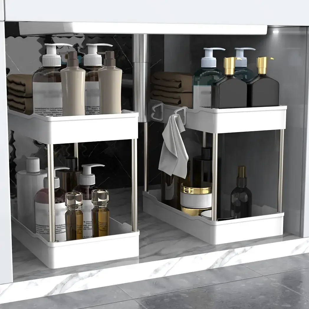 3Pcs/Set Under Sink Organizer  - Home Kitchen Bathroom Cleaning ulasan dan harga