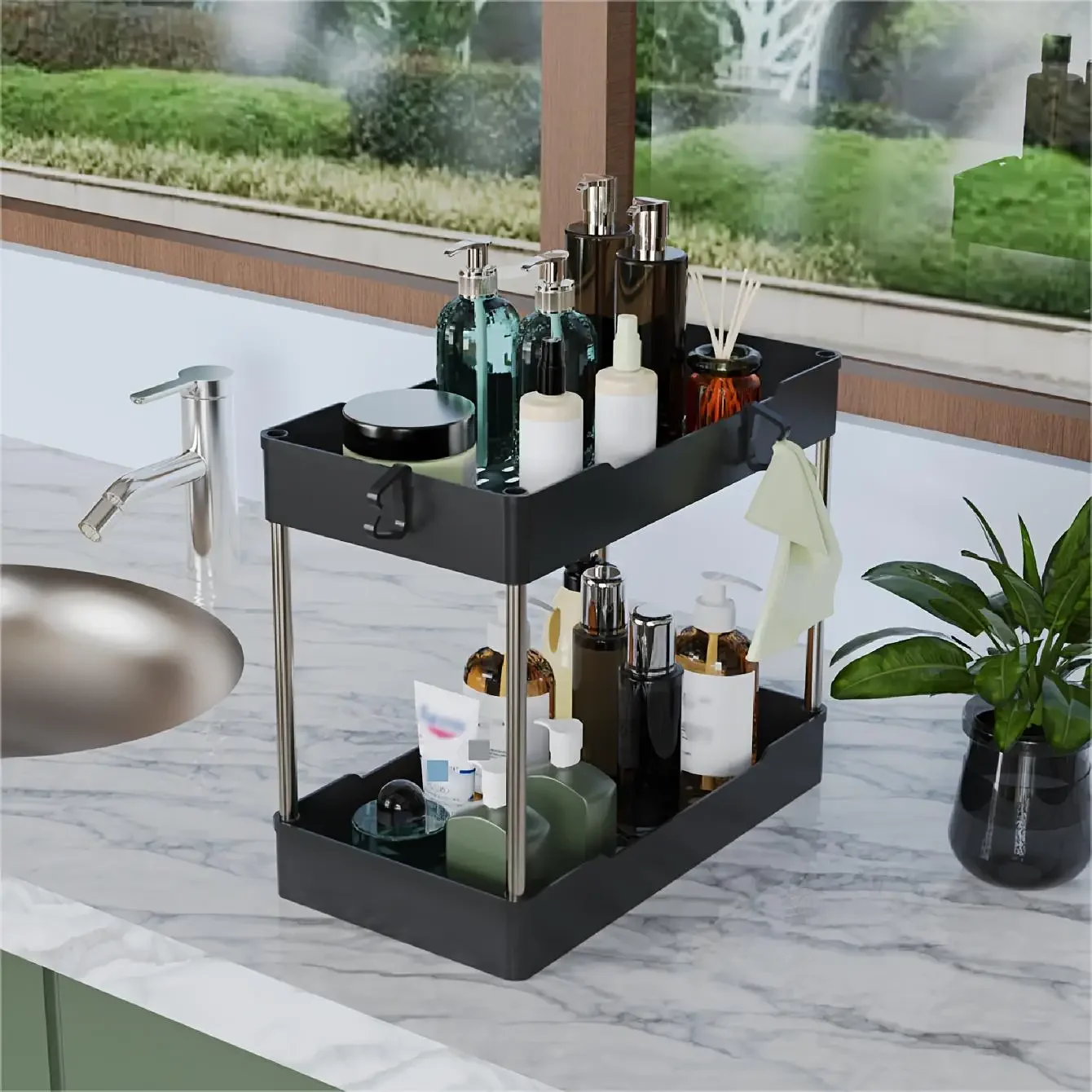 3Pcs/Set Under Sink Organizer  - Home Kitchen Bathroom Cleaning ulasan dan harga