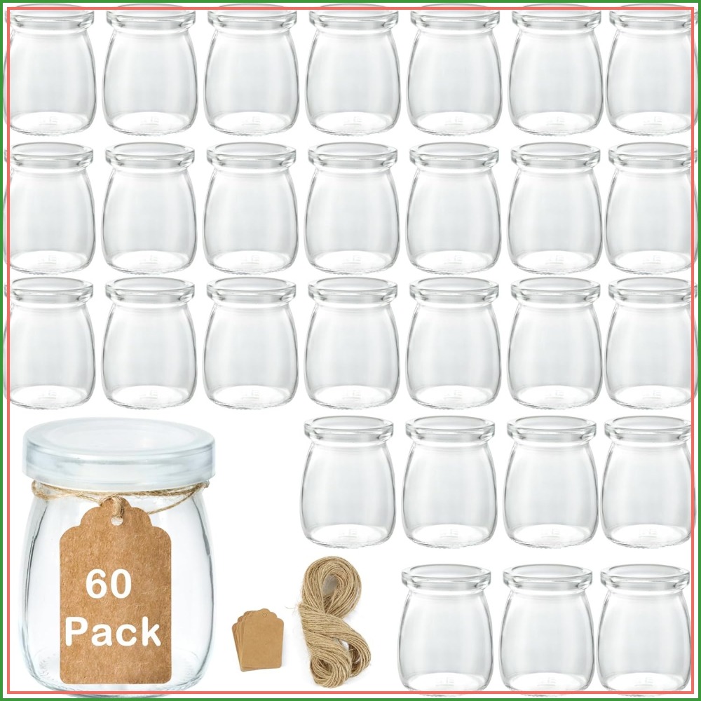 60 Pack 3.4 oz Mini Glass Jars - Bath Salts Jar ulasan dan harga