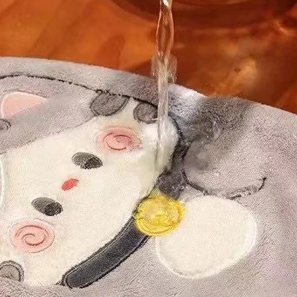 Cute Cat Hand Towel Quick Dryi - Home Kitchen Bathroom Cleaning ulasan dan harga