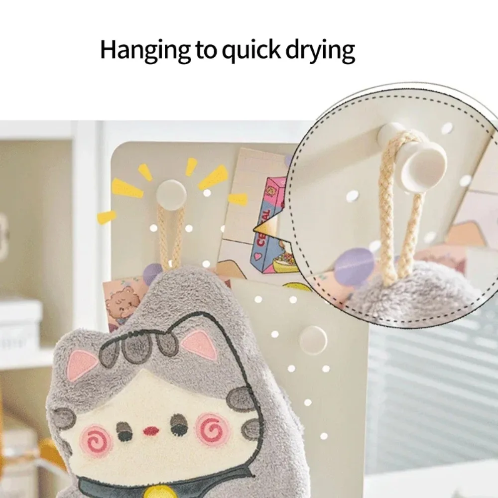 Cute Cat Hand Towel Quick Dryi - Home Kitchen Bathroom Cleaning ulasan dan harga