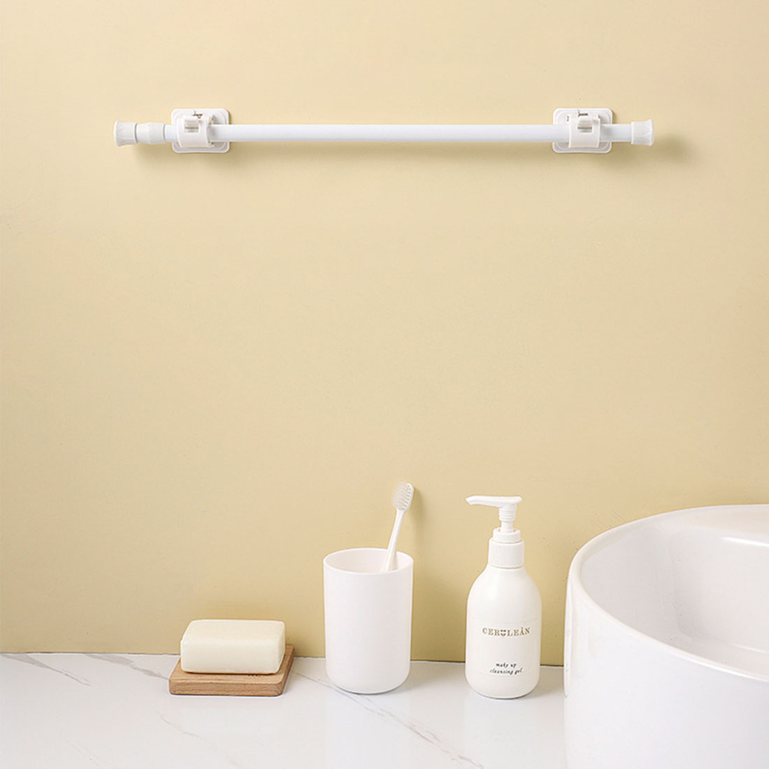 Multi purpose spring loaded te - Home Bathroom Hardware ulasan dan harga