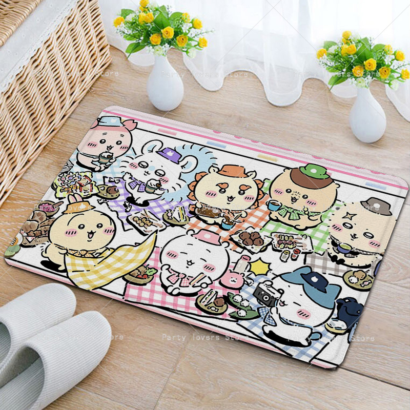 Anime Chiikawas Flannel Carpet - Home Bathroom Floor Mats ulasan dan harga