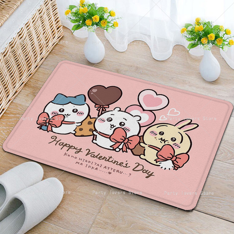 Anime Chiikawas Flannel Carpet - Home Bathroom Floor Mats ulasan dan harga