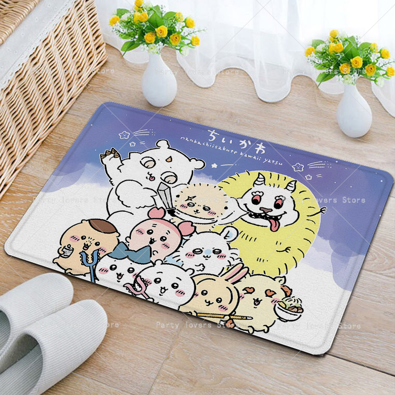 Anime Chiikawas Flannel Carpet - Home Bathroom Floor Mats ulasan dan harga
