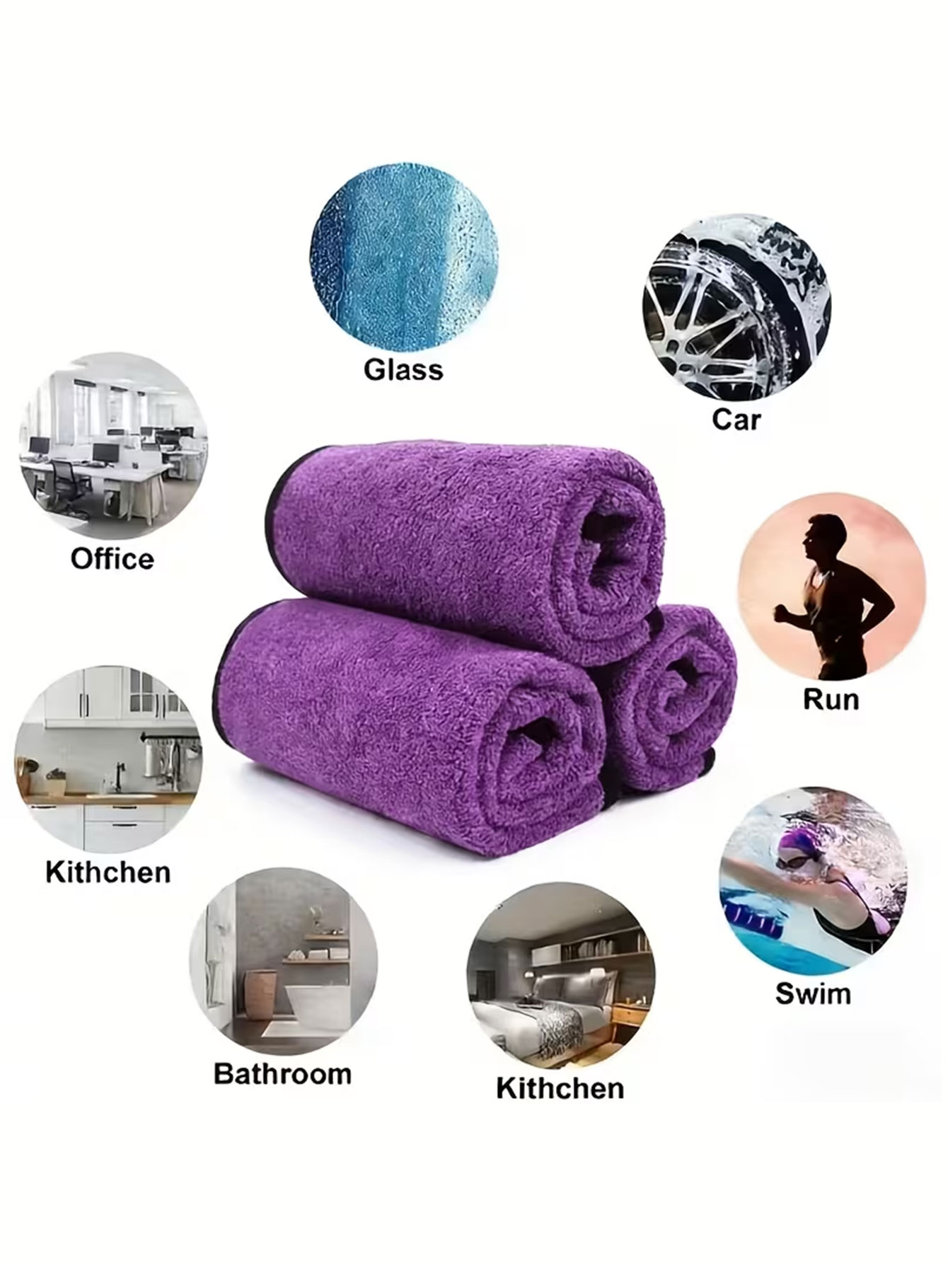 10-Pack Double-Sided Coral Vel - Home Kitchen Bathroom Cleaning ulasan dan harga