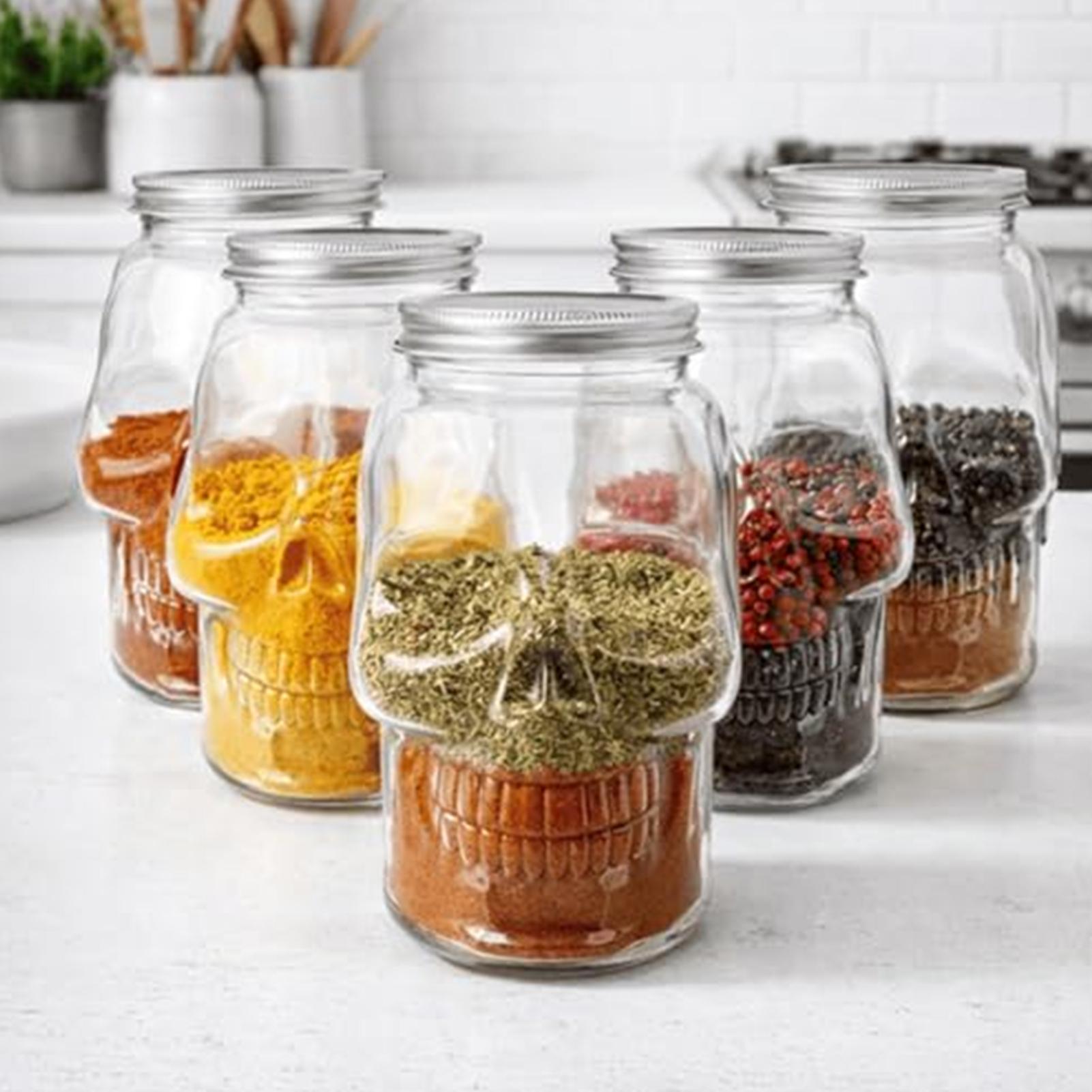 500ml/800ml Reusable Skull Jar - Bath Salts Jar ulasan dan harga