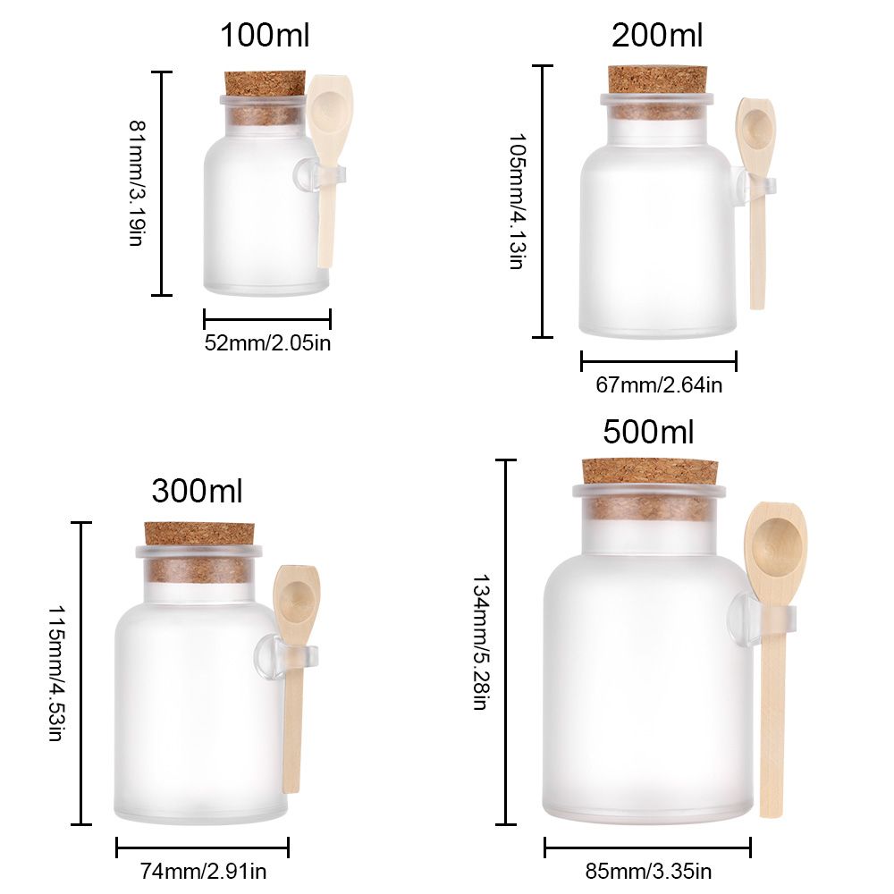 1PC 100-500g Portable Organize - Bath Salts Jar ulasan dan harga