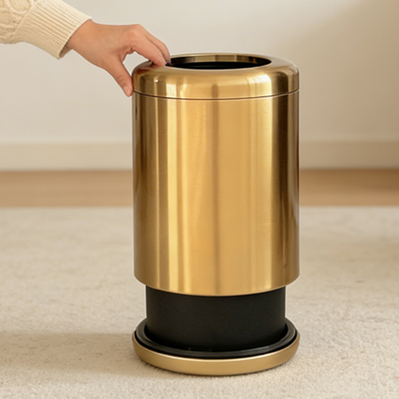 8L/2.4gal New Gold Stainless S - Home Bathroom Trash Can ulasan dan harga