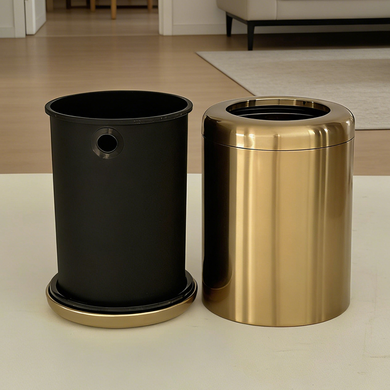 8L/2.4gal New Gold Stainless S - Home Bathroom Trash Can ulasan dan harga