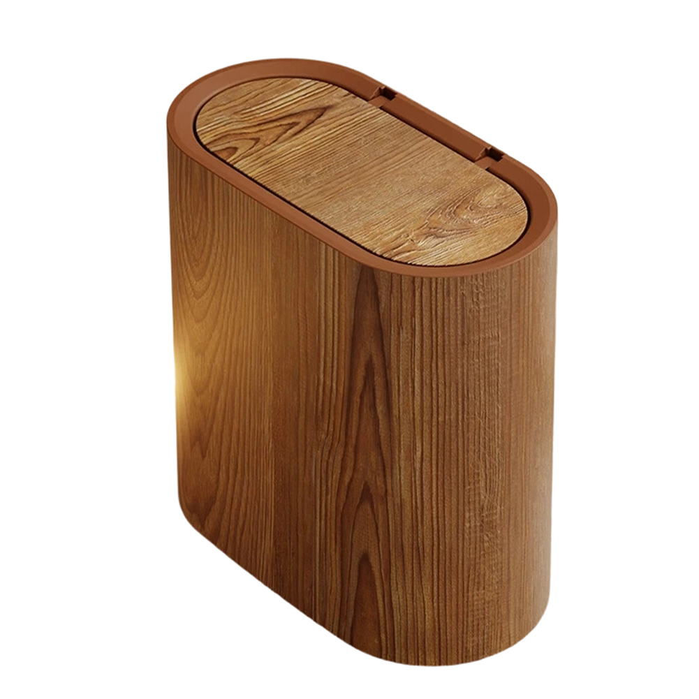 Marble Pattern Slim Trash Can  - Home Bathroom Trash Can ulasan dan harga