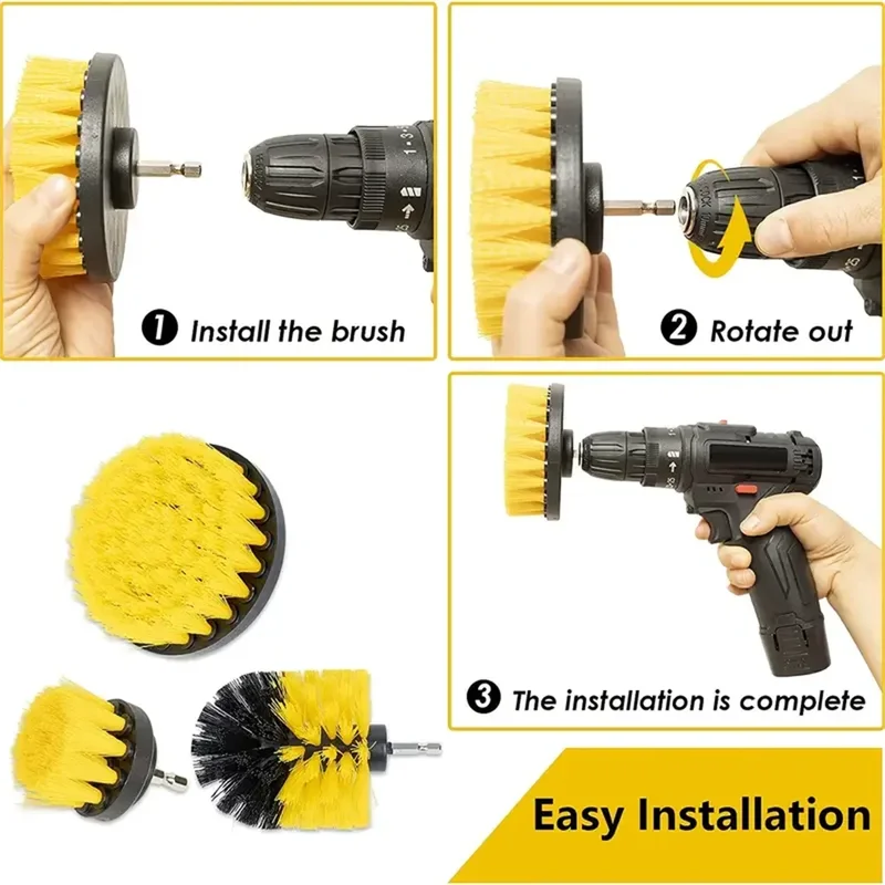 3 pcs/set drill brush set powe - Home Bathroom Products ulasan dan harga