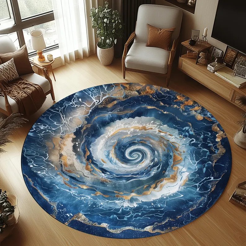 2D Polar Bear Round Rug Ice Ca - Home Bathroom Trends ulasan dan harga