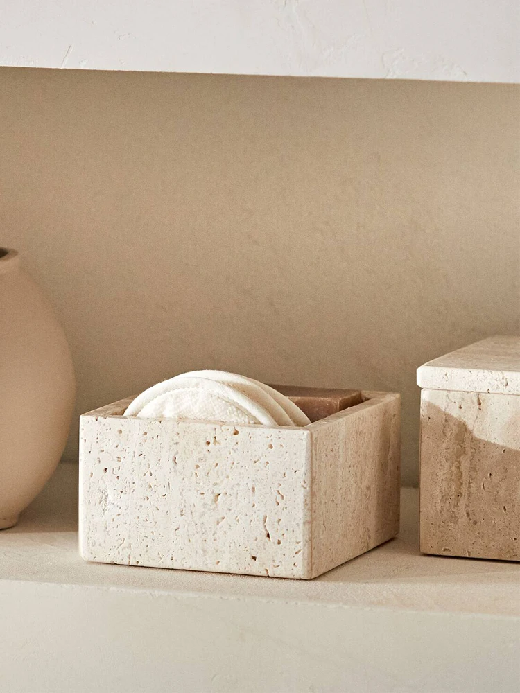 Travertine Storage Container f - Bath Salts Jar ulasan dan harga