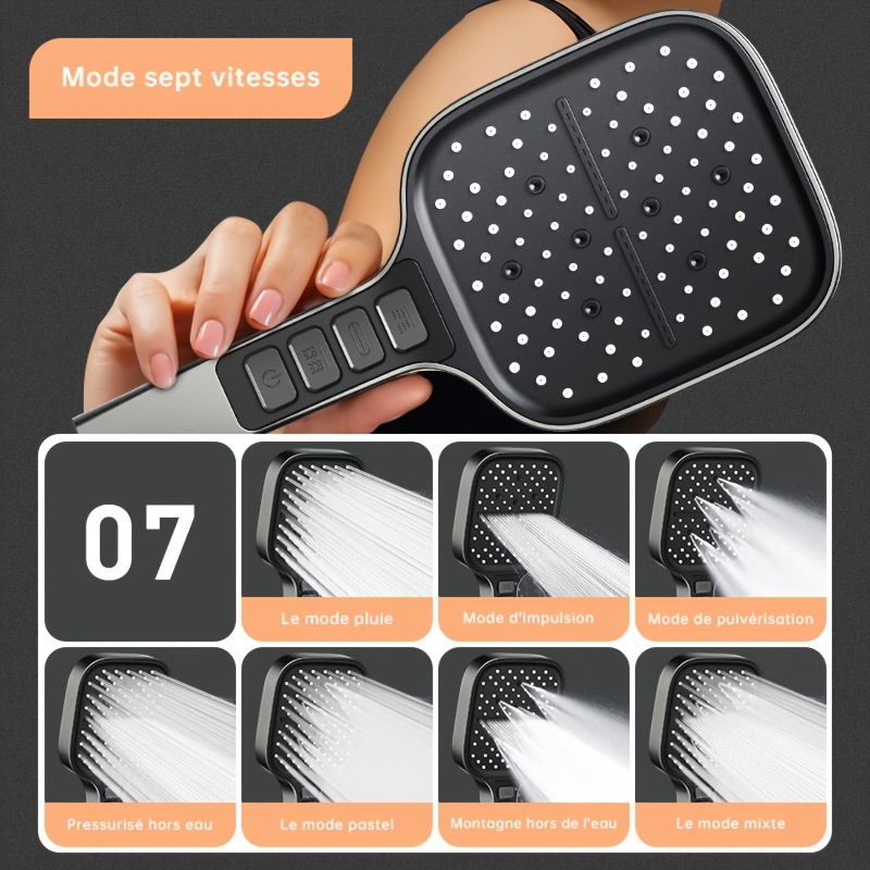 7 Setting Silver Handheld Show - Home One Bathroom Accessories ulasan dan harga