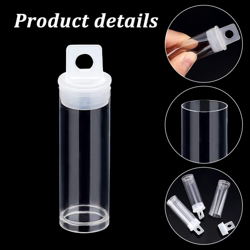 30pcs Clear Tube Bead Containe - Bath Salts Jar ulasan dan harga