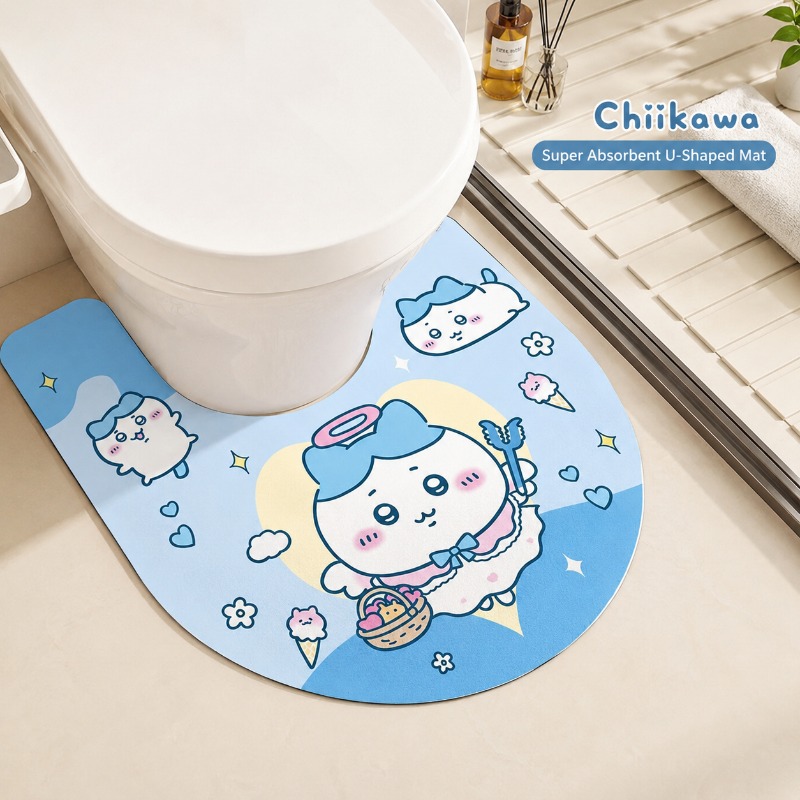 Cute Chiikawa U Shaped Toilet  - Home One Bathroom Accessories ulasan dan harga