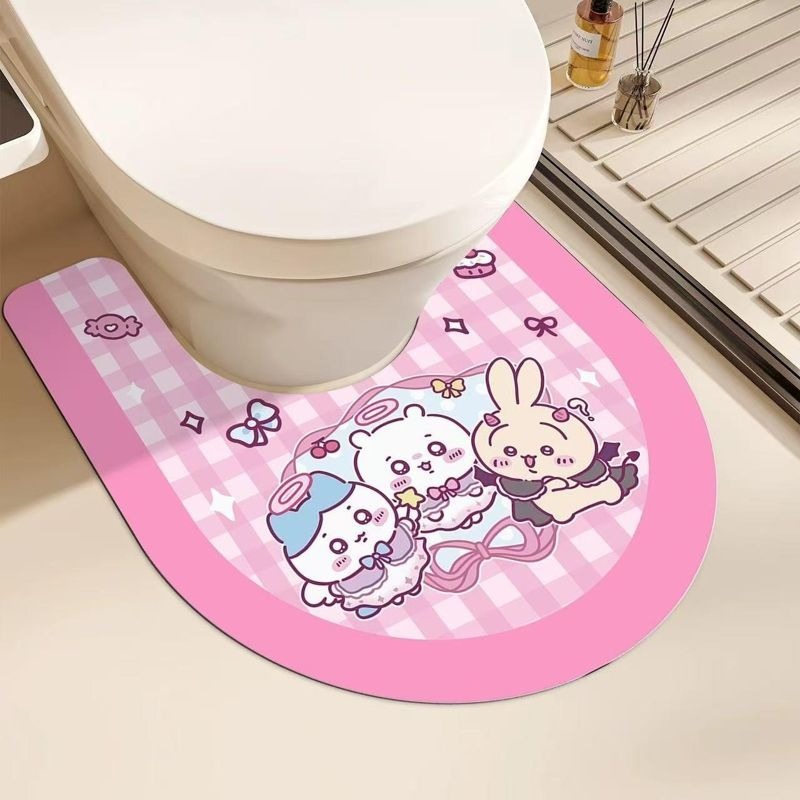 Cute Chiikawa U Shaped Toilet  - Home One Bathroom Accessories ulasan dan harga