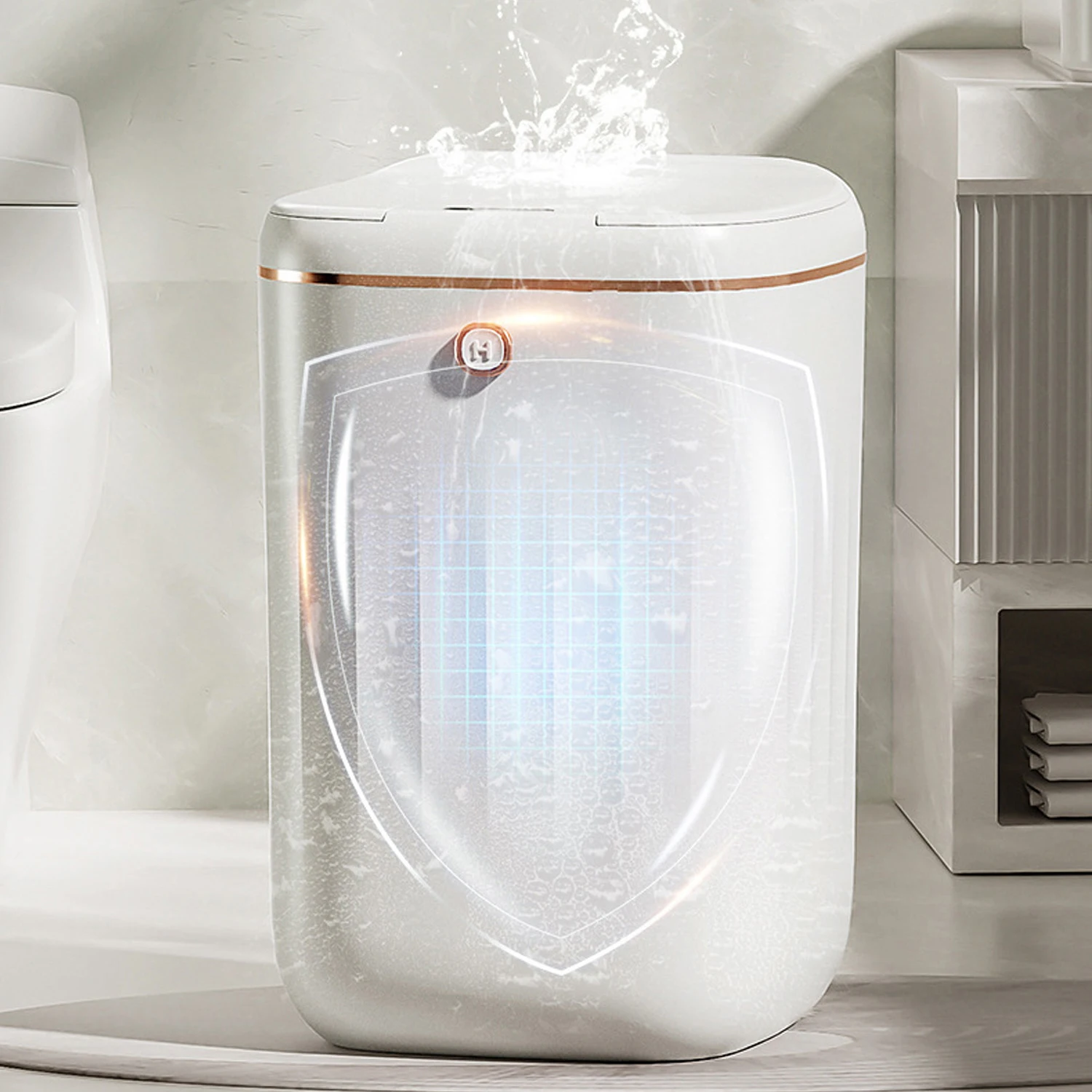 Smart Sensor Trash Can Automat - Home Bathroom Trash Can ulasan dan harga