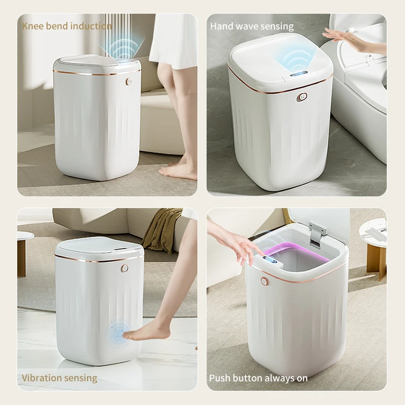 Smart Sensor Trash Can Automat - Home Bathroom Trash Can ulasan dan harga